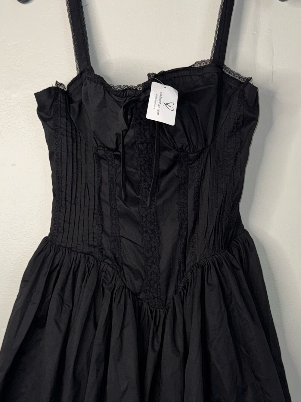 Windsor Black Corset Lace-Up Mini Dress - Picture 14 of 14